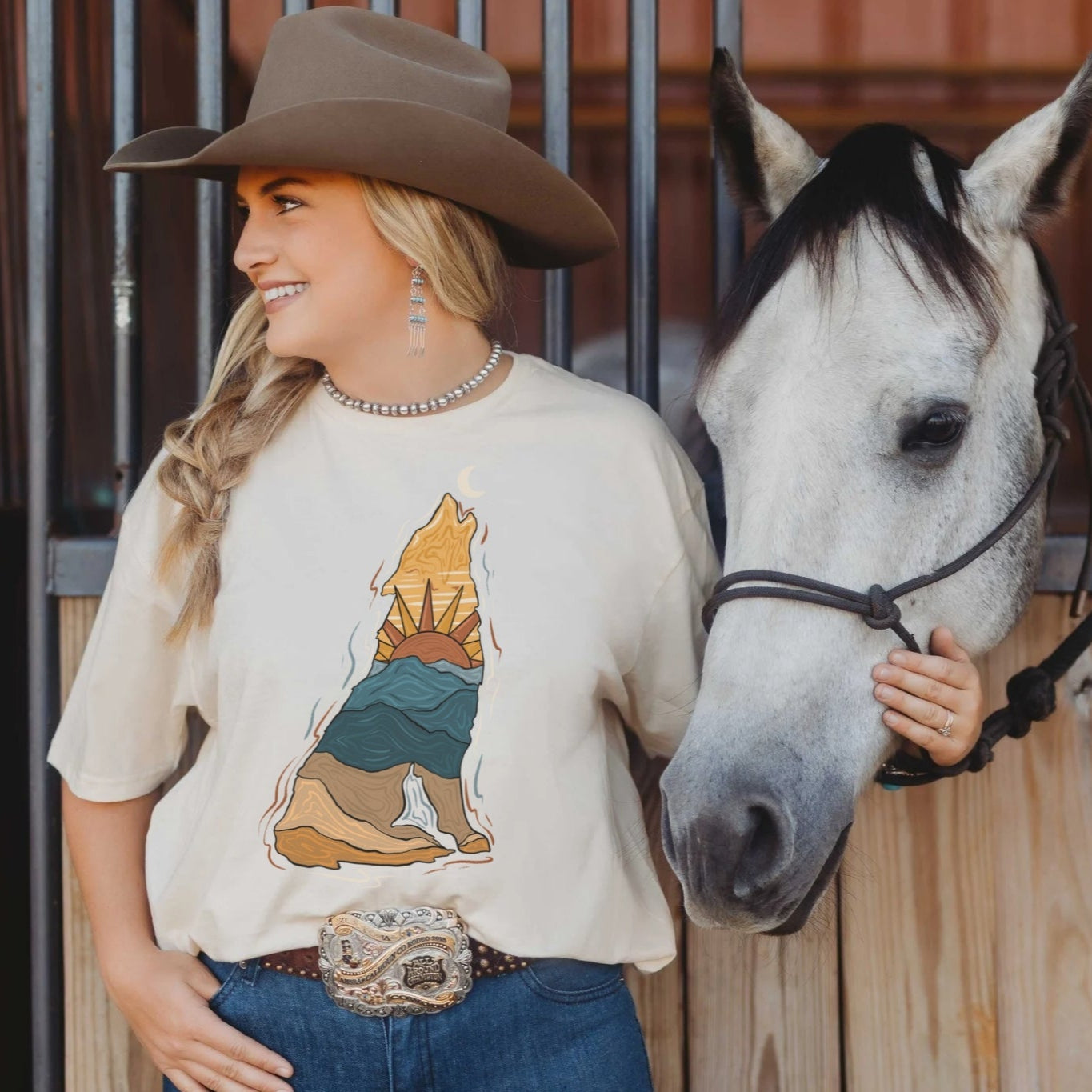 Rising Moon Coyote Tee - Desert Darling Brand - Desert Darling Brand