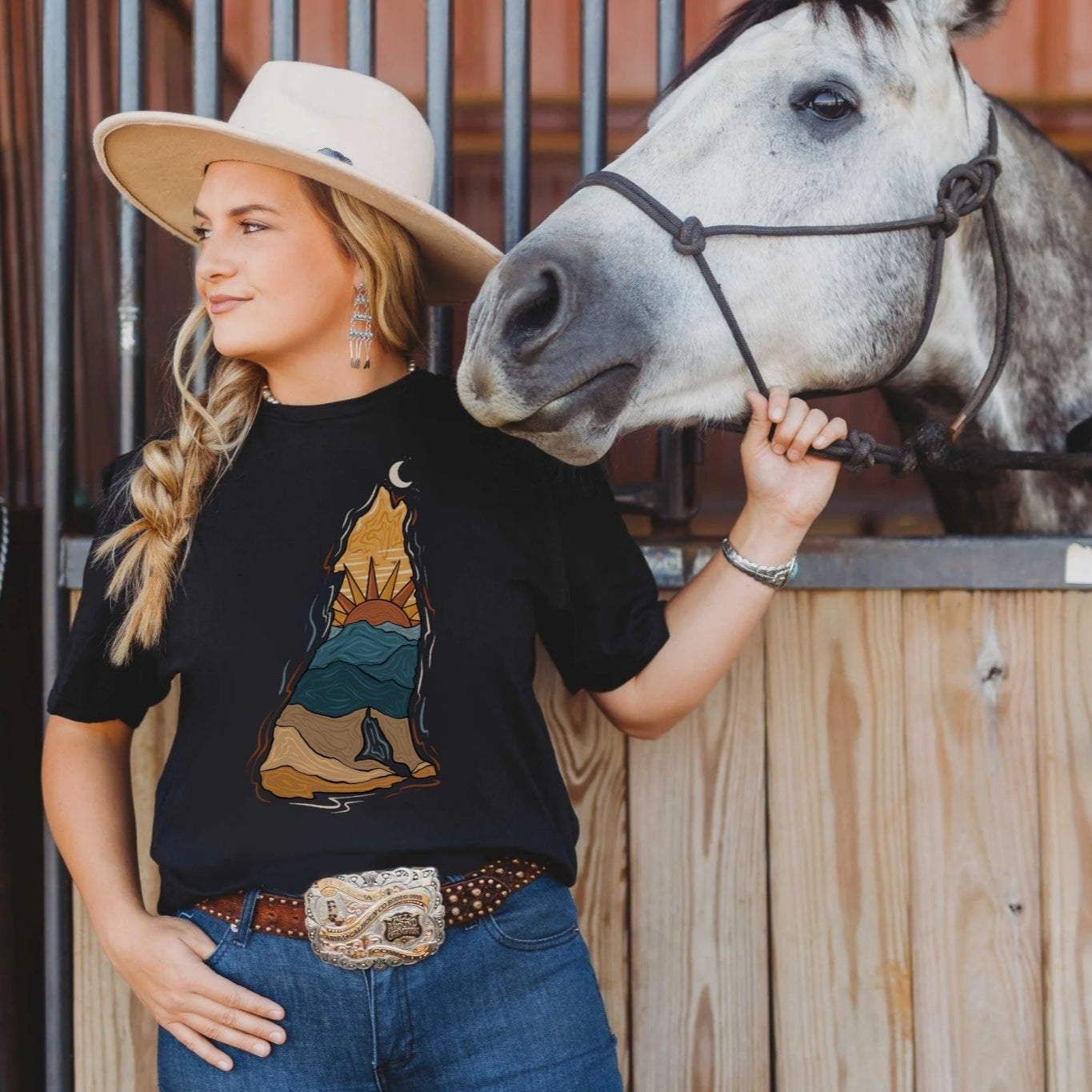 Rising Moon Coyote Tee - Desert Darling Brand - Desert Darling Brand