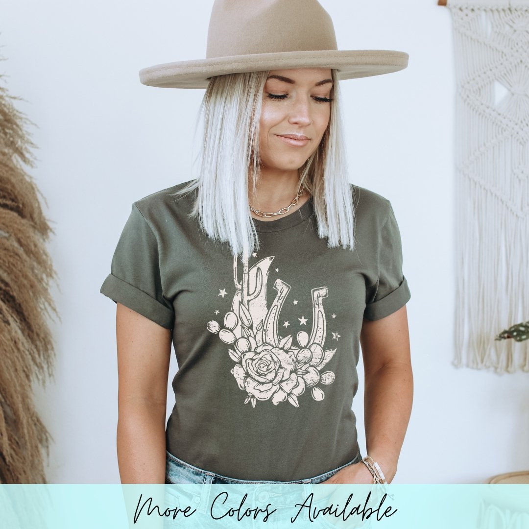 Desert Bouquet Tee | Western Graphic Tee - Desert Darling Brand- Desert Darling Brand