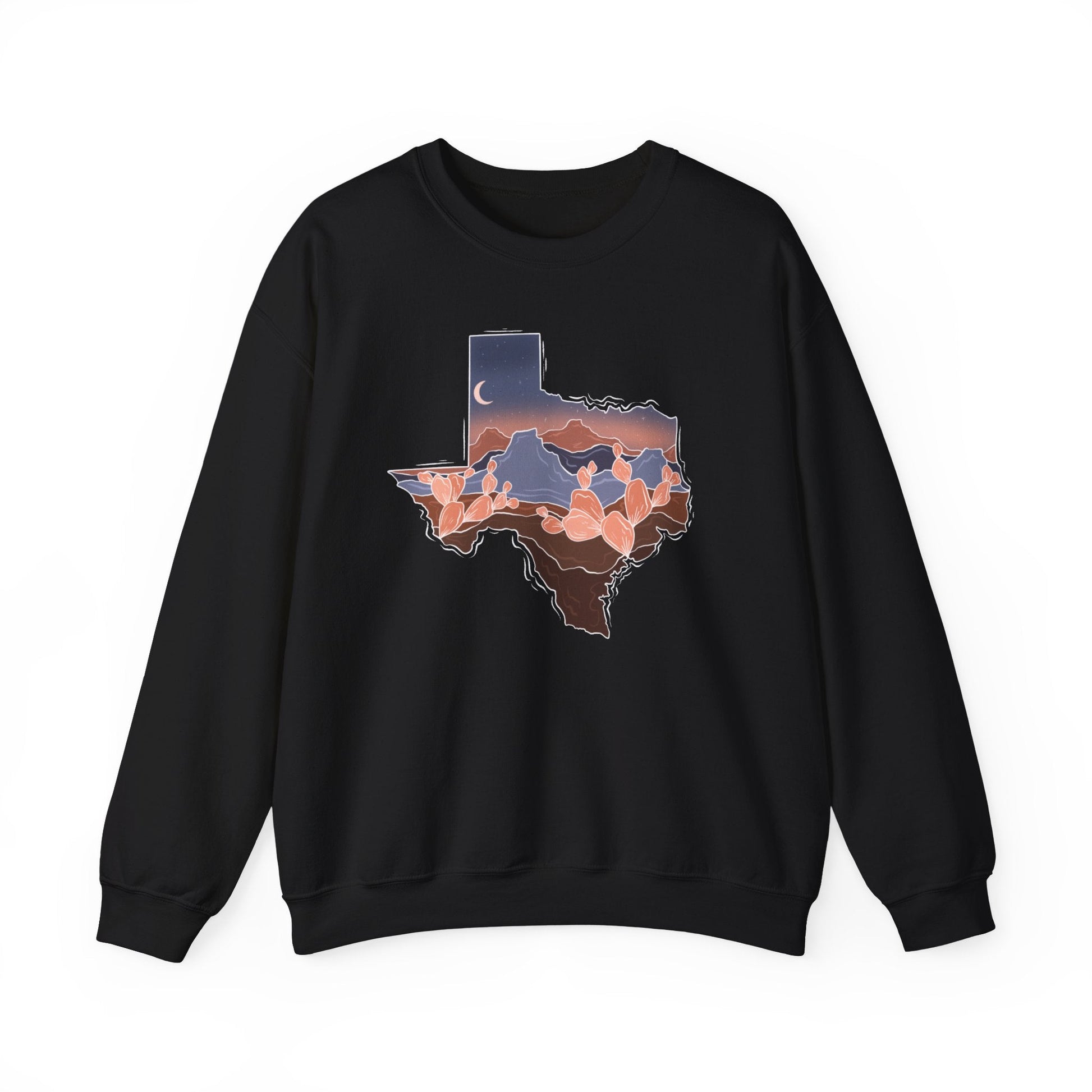 Stars Over Texas Crewneck Sweatshirt - Printify- Desert Darling Brand