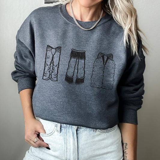 Chaps Crewneck Sweatshirt - Printify- Desert Darling Brand
