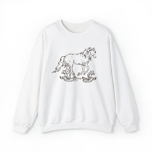 Desert Horse Crewneck Sweatshirt - Printify- Desert Darling Brand