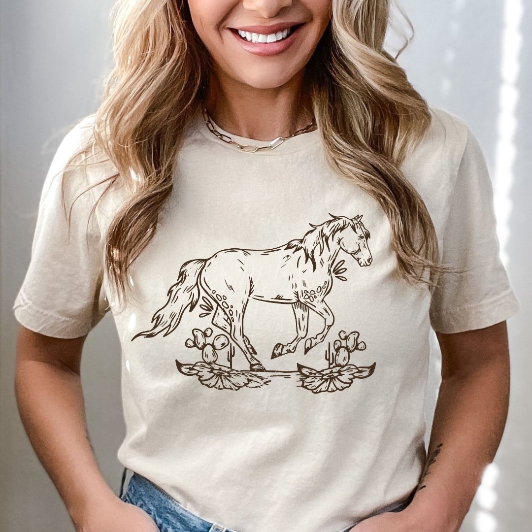 Desert Horse Tee | Western Graphic Tee - Desert Darling Brand- Desert Darling Brand