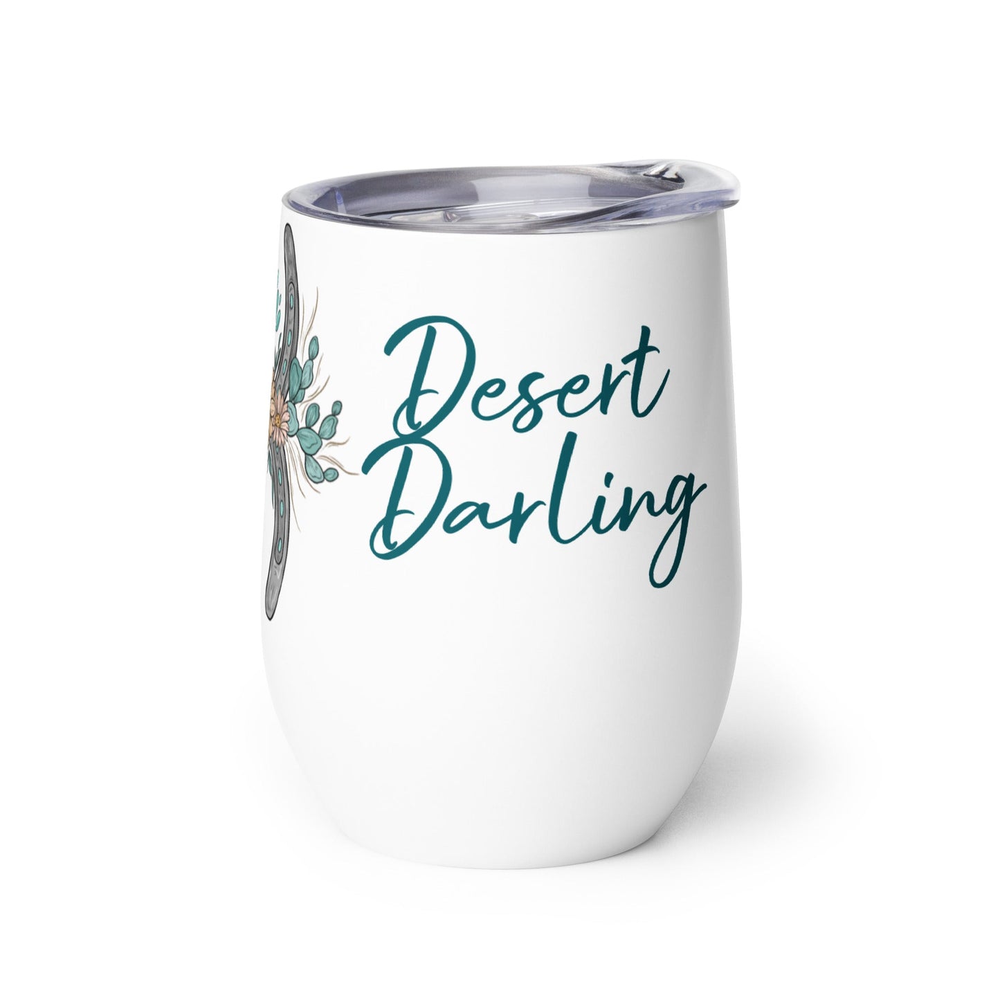 Lucky Horseshoes Wine tumbler - Desert Darling Brand- Desert Darling Brand