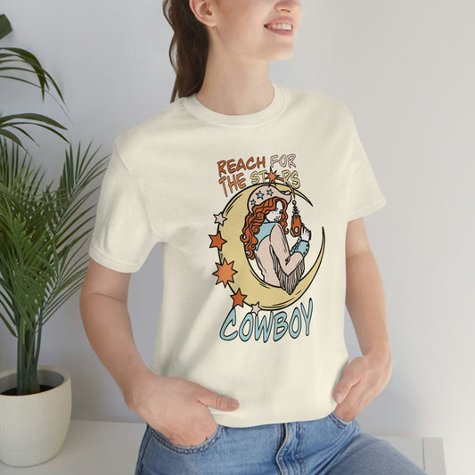 Reach For The Stars Cowboy Tee | Western Graphic Tee - Desert Darling Brand- Desert Darling Brand