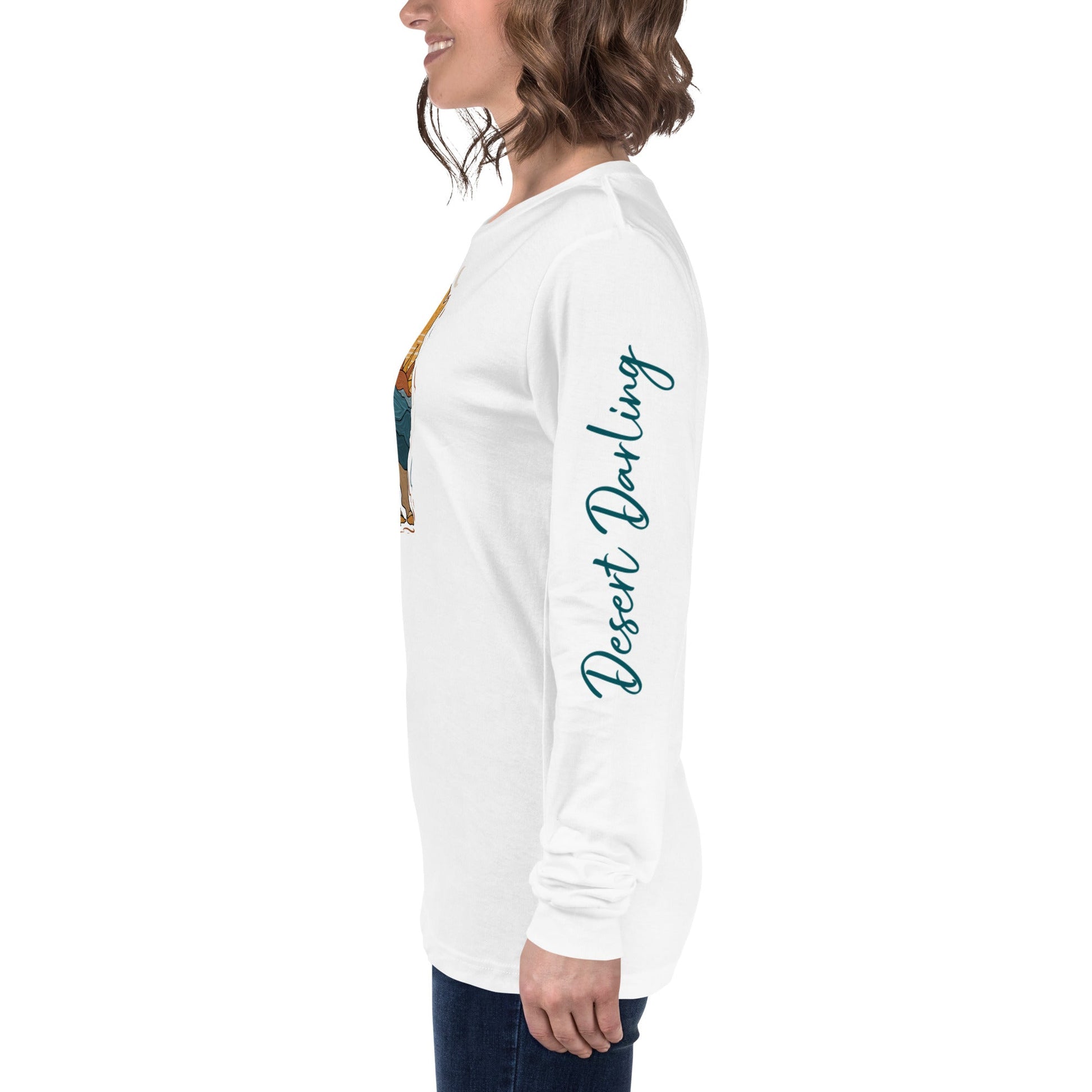 Rising Moon Coyote Long Sleeve Tee - Desert Darling Brand- Desert Darling Brand