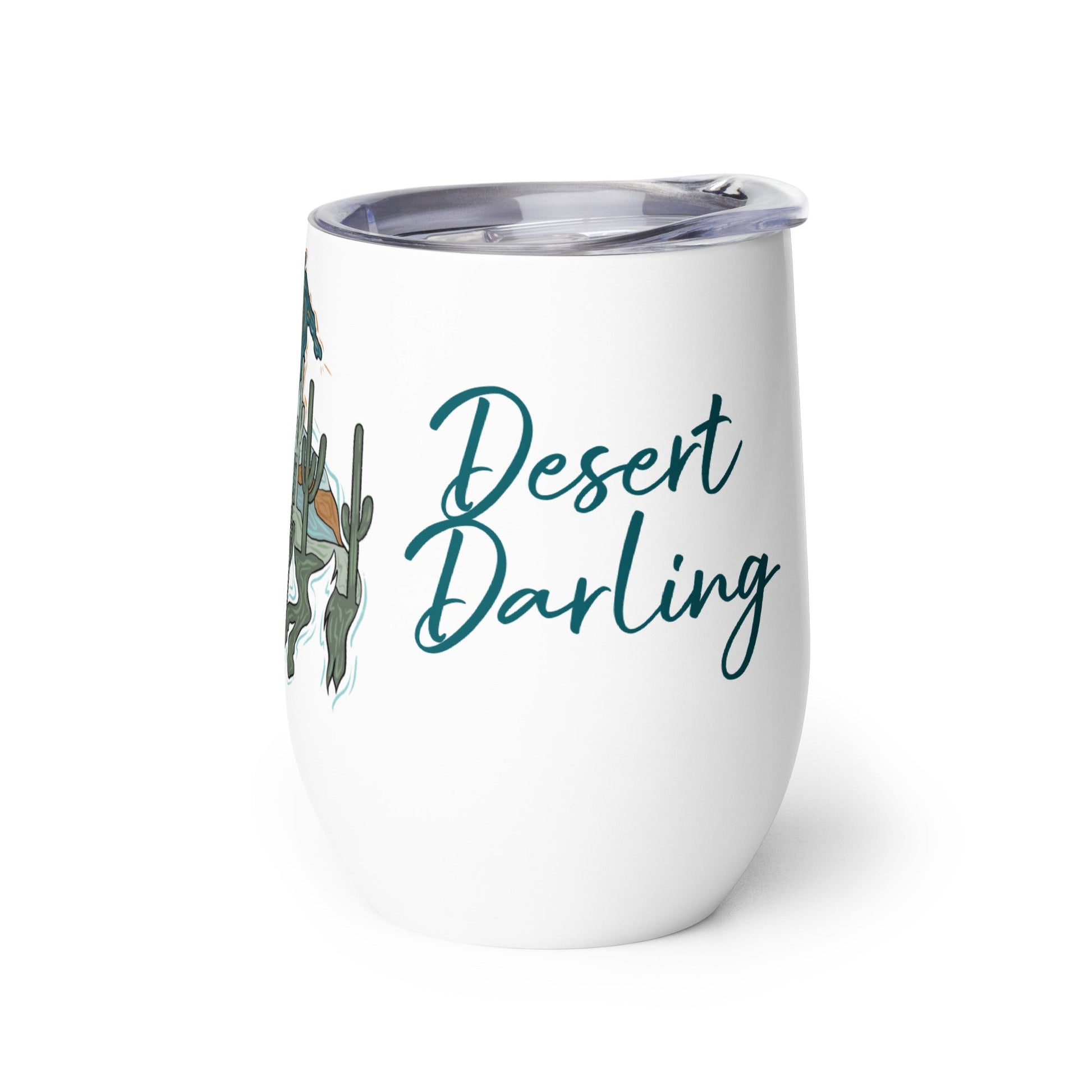 Saguaro Cactus Cowboy Wine tumbler - Desert Darling Brand- Desert Darling Brand