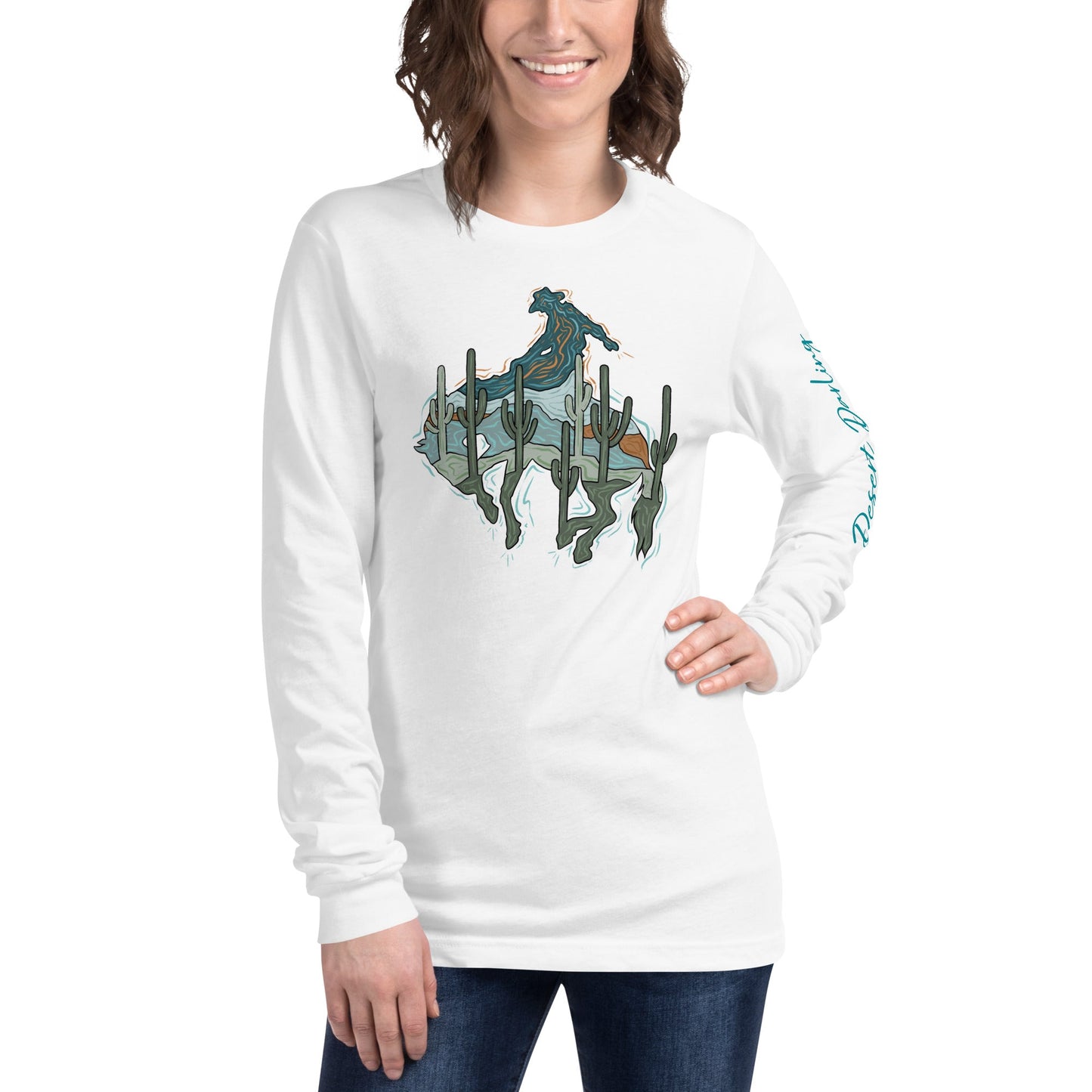 Saguaro Cowboy Long Sleeve Tee - Desert Darling Brand- Desert Darling Brand