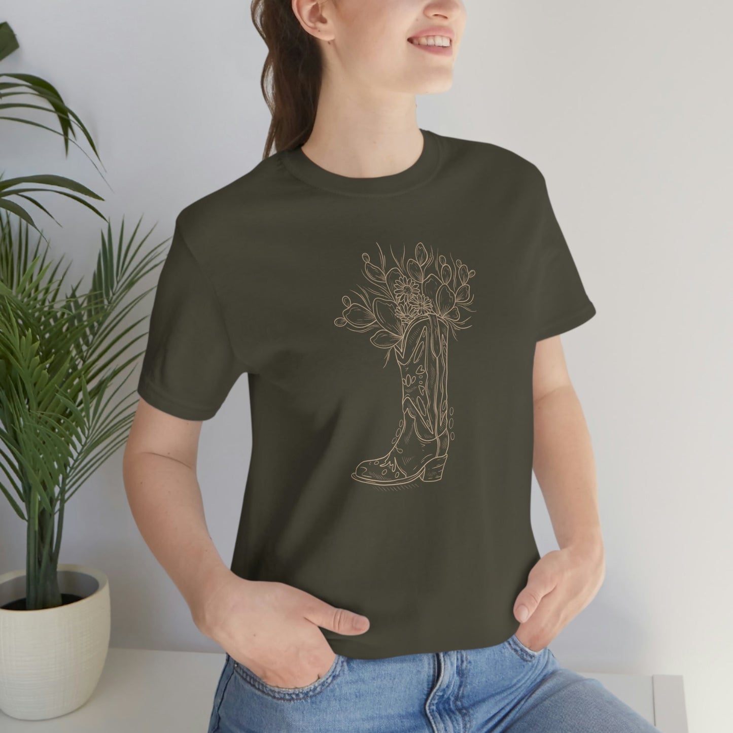 These Boots Outline Tee | Western Graphic Tee - Desert Darling Brand- Desert Darling Brand