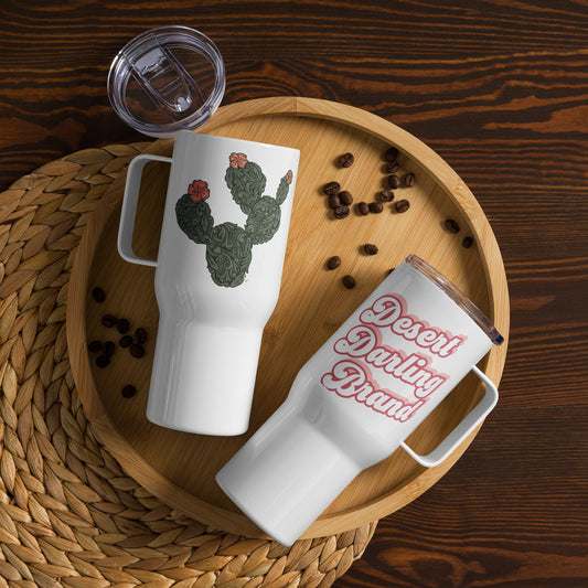 Tooled Cactus Travel Mug - Desert Darling Brand- Desert Darling Brand